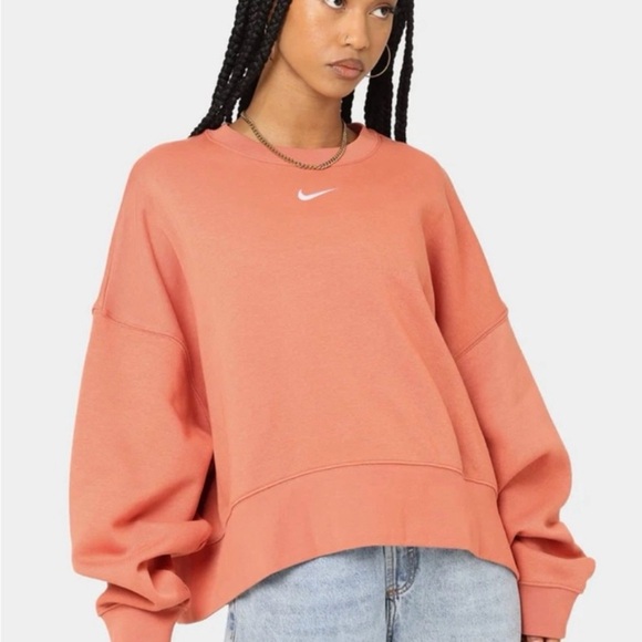 Nike Sportswear Essential Oversized Cropped Women's Sweatshirt Large - Picture 1 of 5